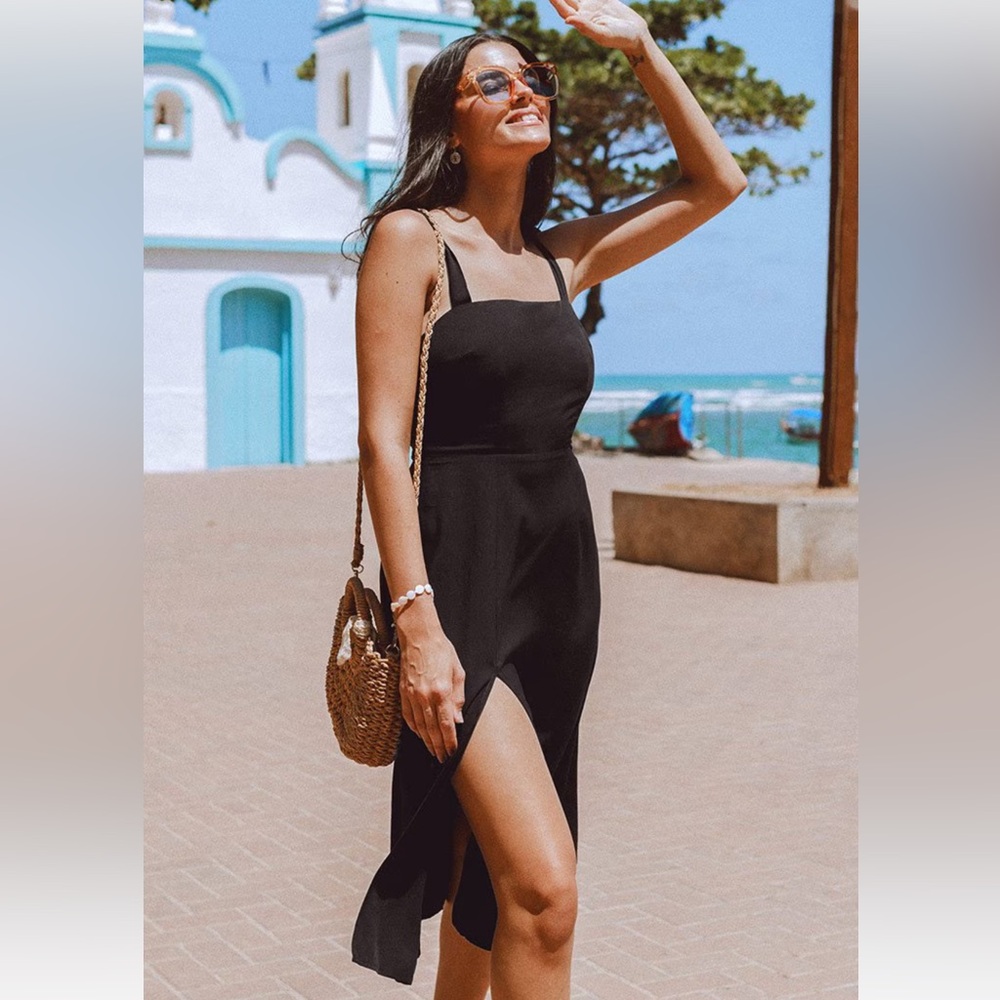 NWT Cupshe Black Midi dress size L